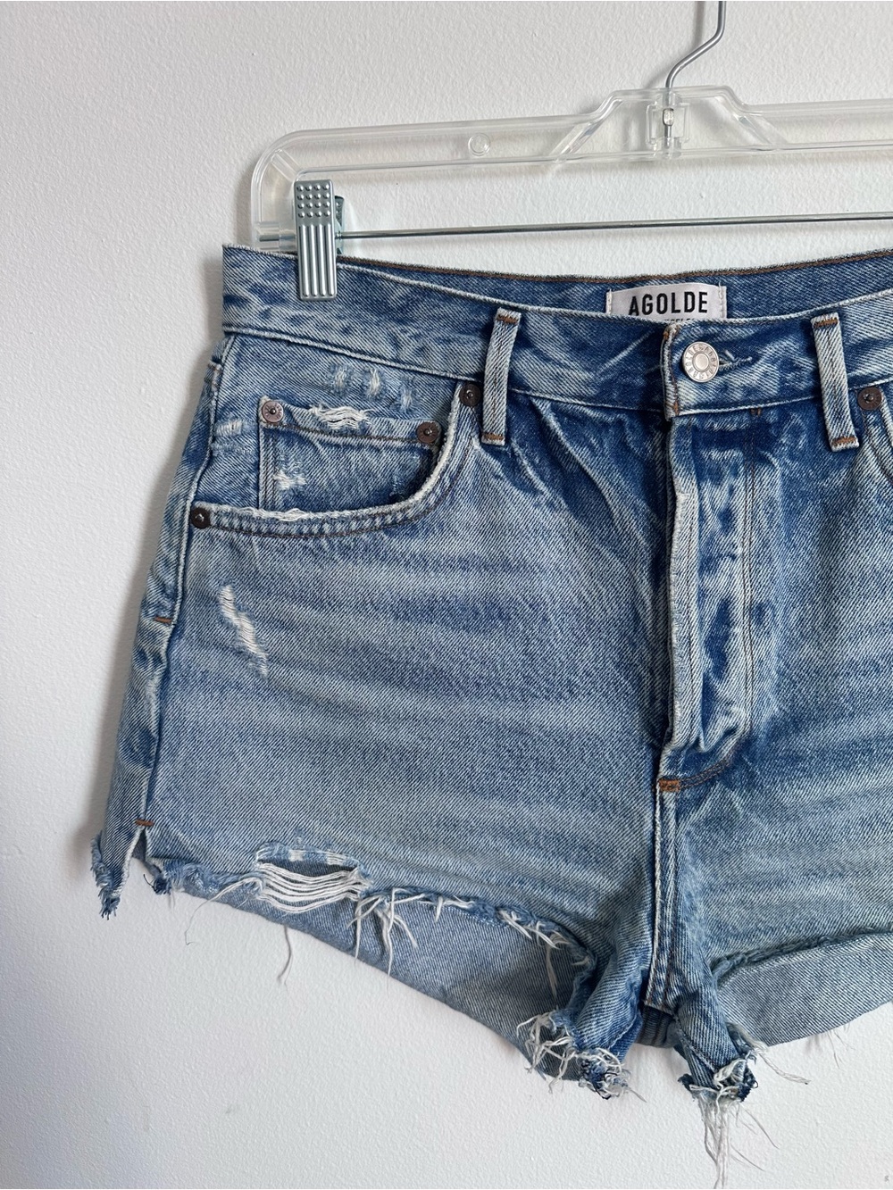AGOLDE | Jaden Cutoff Short in Surreal Blue